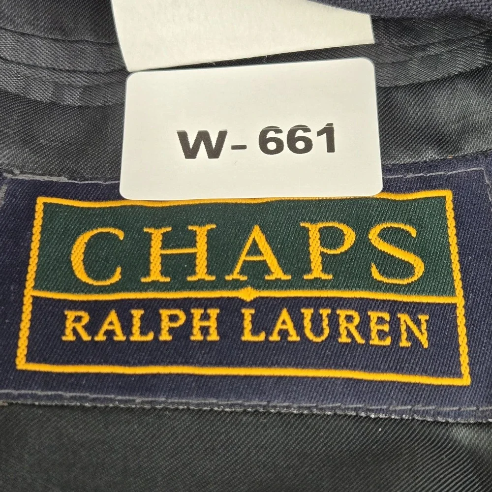 VINTAGE Chaps Ralph Lauren Men Blazer 44T Navy Wool Suit‎ Jacket